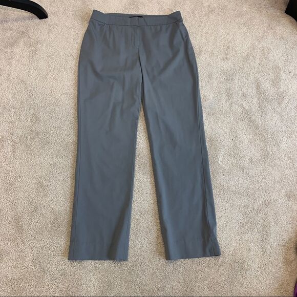 Lafayette 148 New York NWOT Gray Barrow straight Leg trousers Sz 4 - Picture 2 of 14